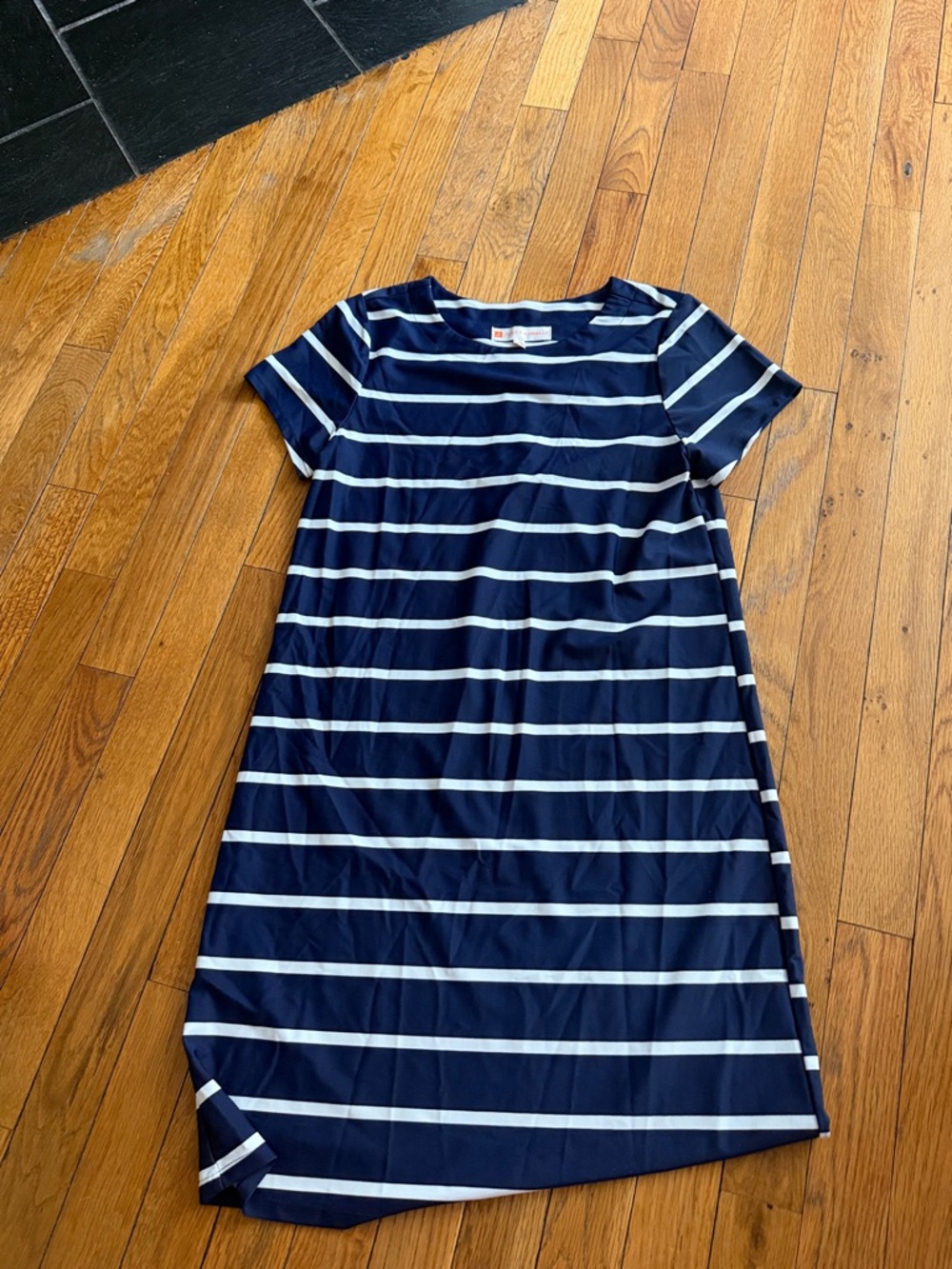 Jude Connally Navy and White Striped Mini Dress
